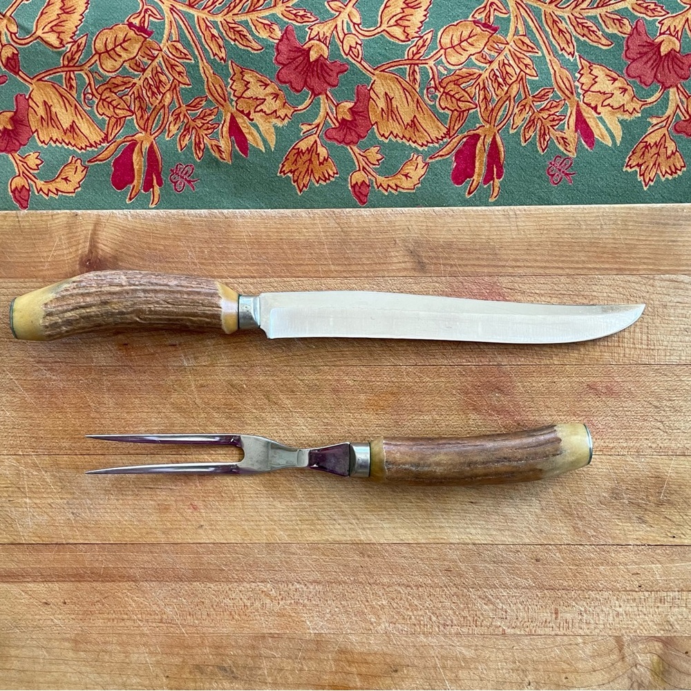 Staghorn Cutlery Carving Set